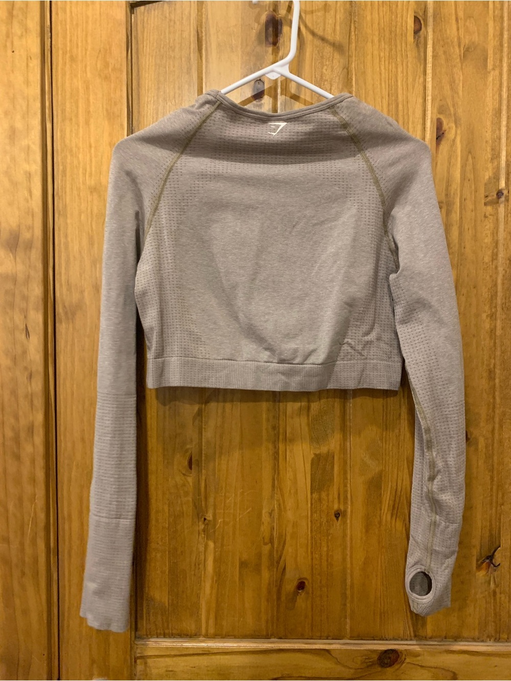 Gymshark Seamless Cropped Long-Sleeve Top - Light Gray